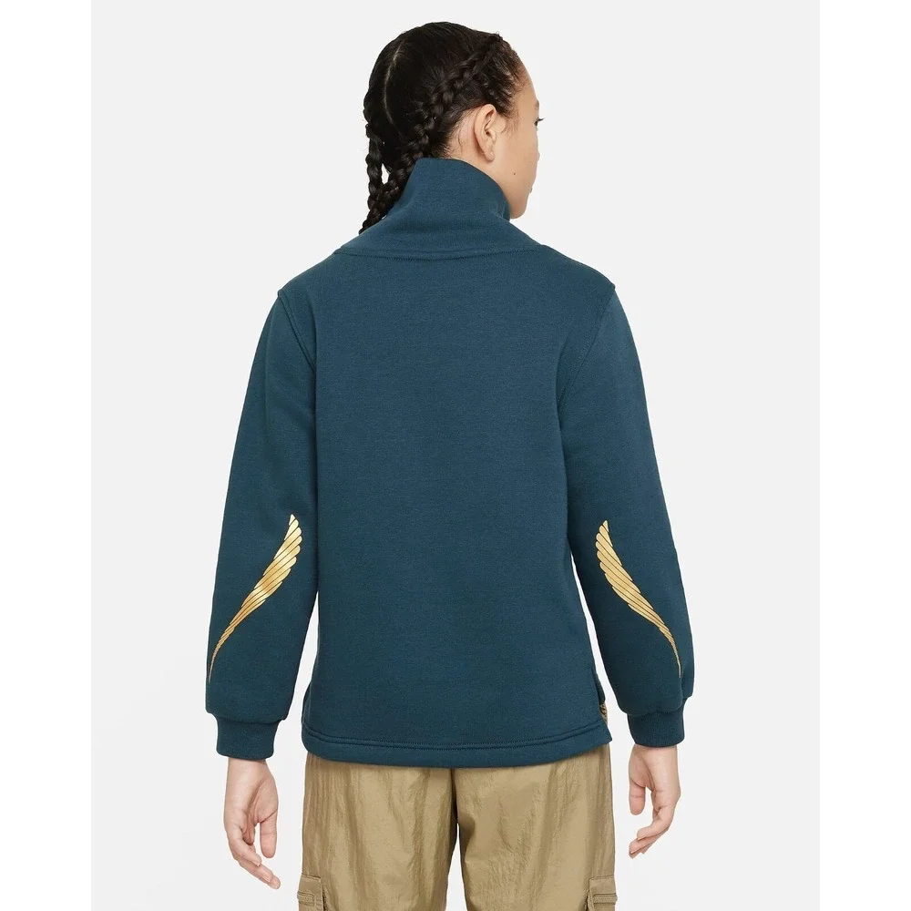 Nike Sportswear Club Fleece Big Kids Long Sleeve Funnel Neck Sz L FJ6160-328